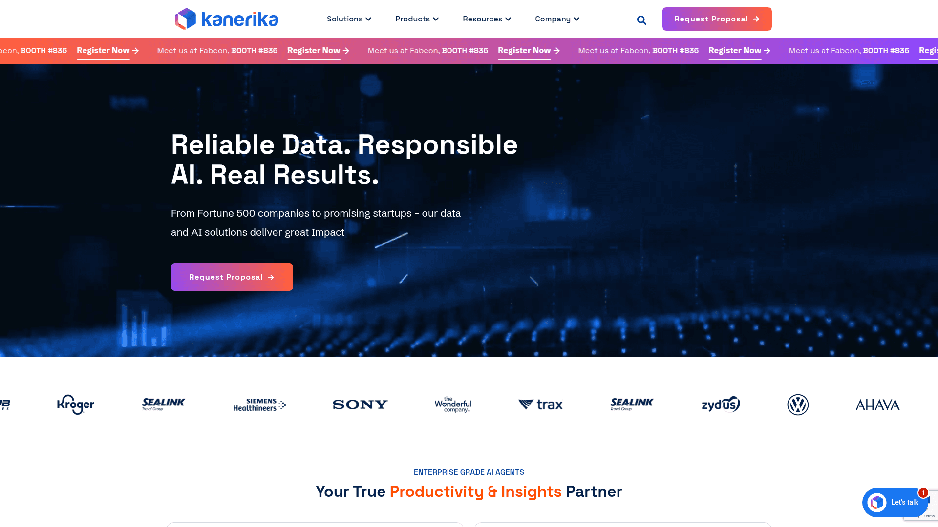 Kanerika Inc website screenshot