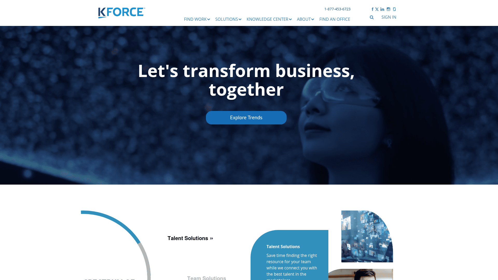 Kforce website screenshot