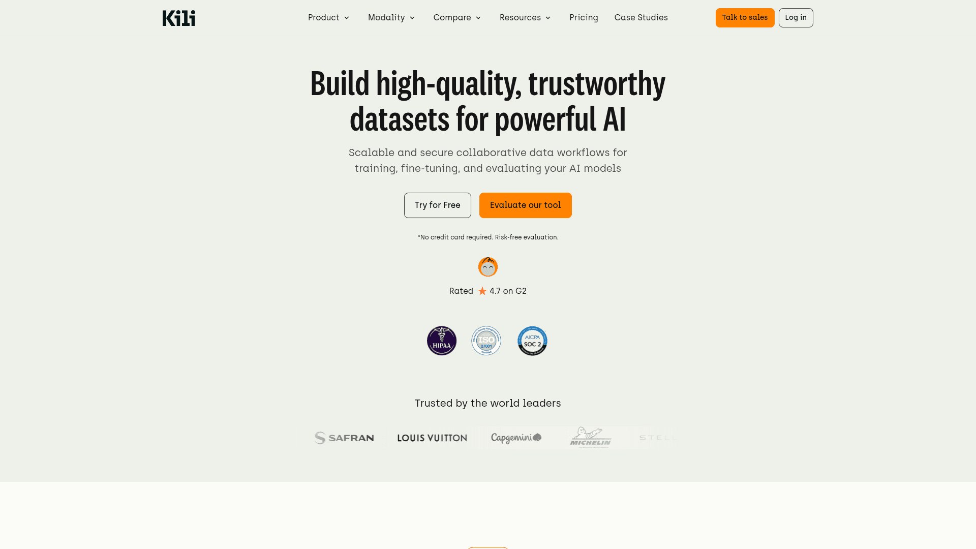 Kili Technology website screenshot