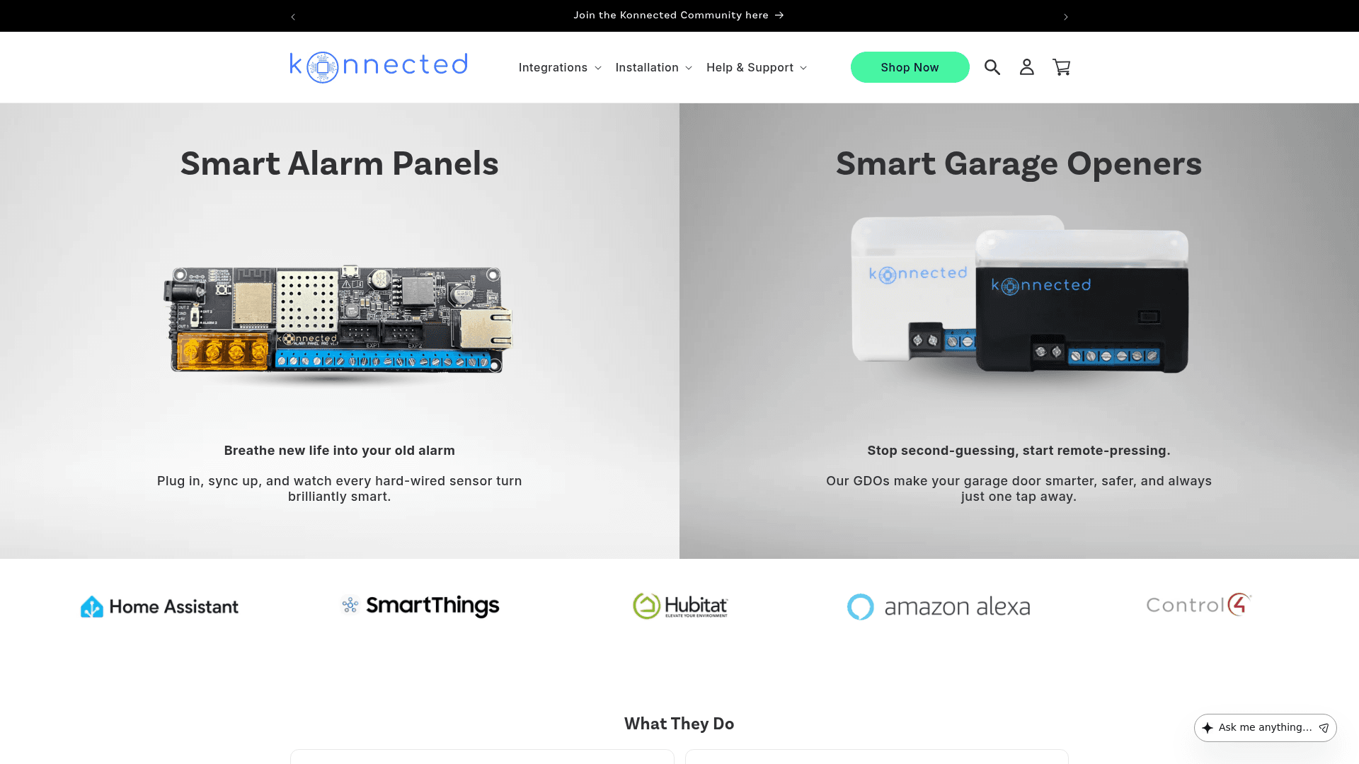 Konnected website screenshot