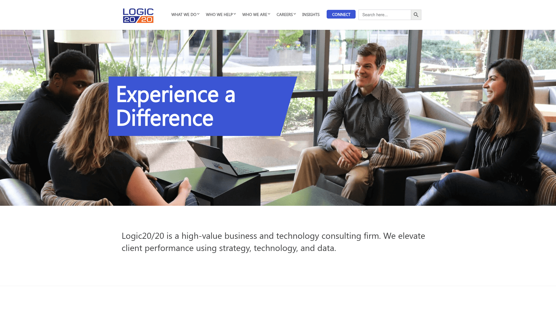 Logic20/20 website screenshot