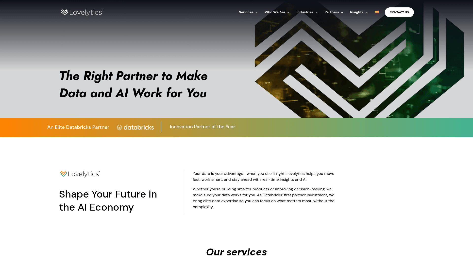 Lovelytics website screenshot