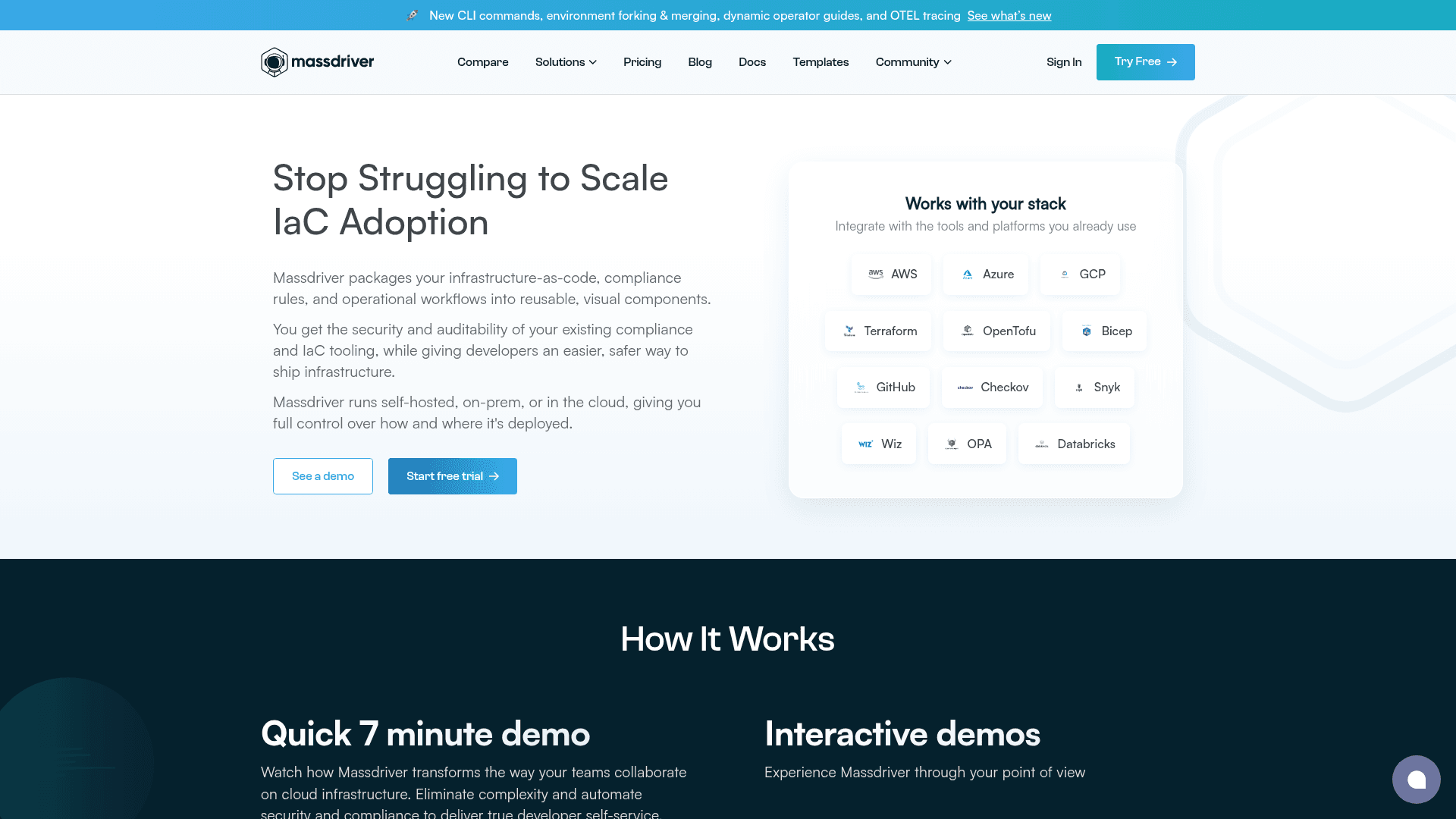 Massdriver website screenshot