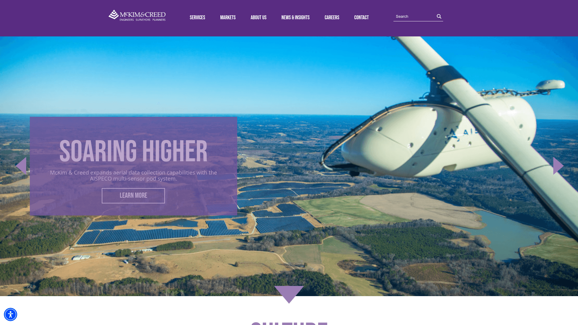 McKim & Creed website screenshot