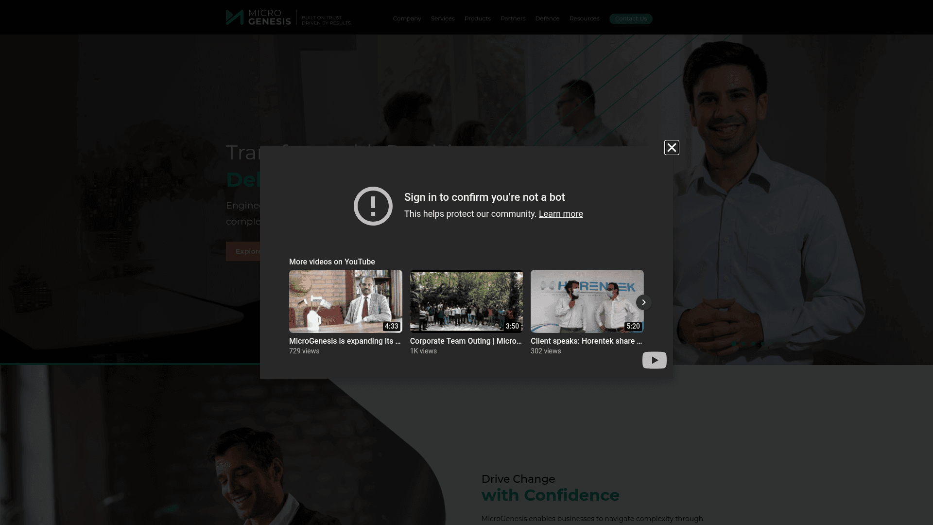 MG TechSoft website screenshot