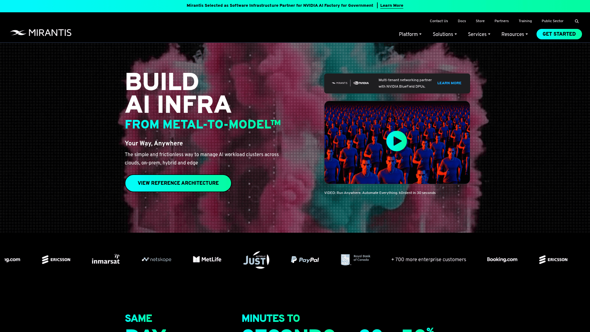 Mirantis website screenshot