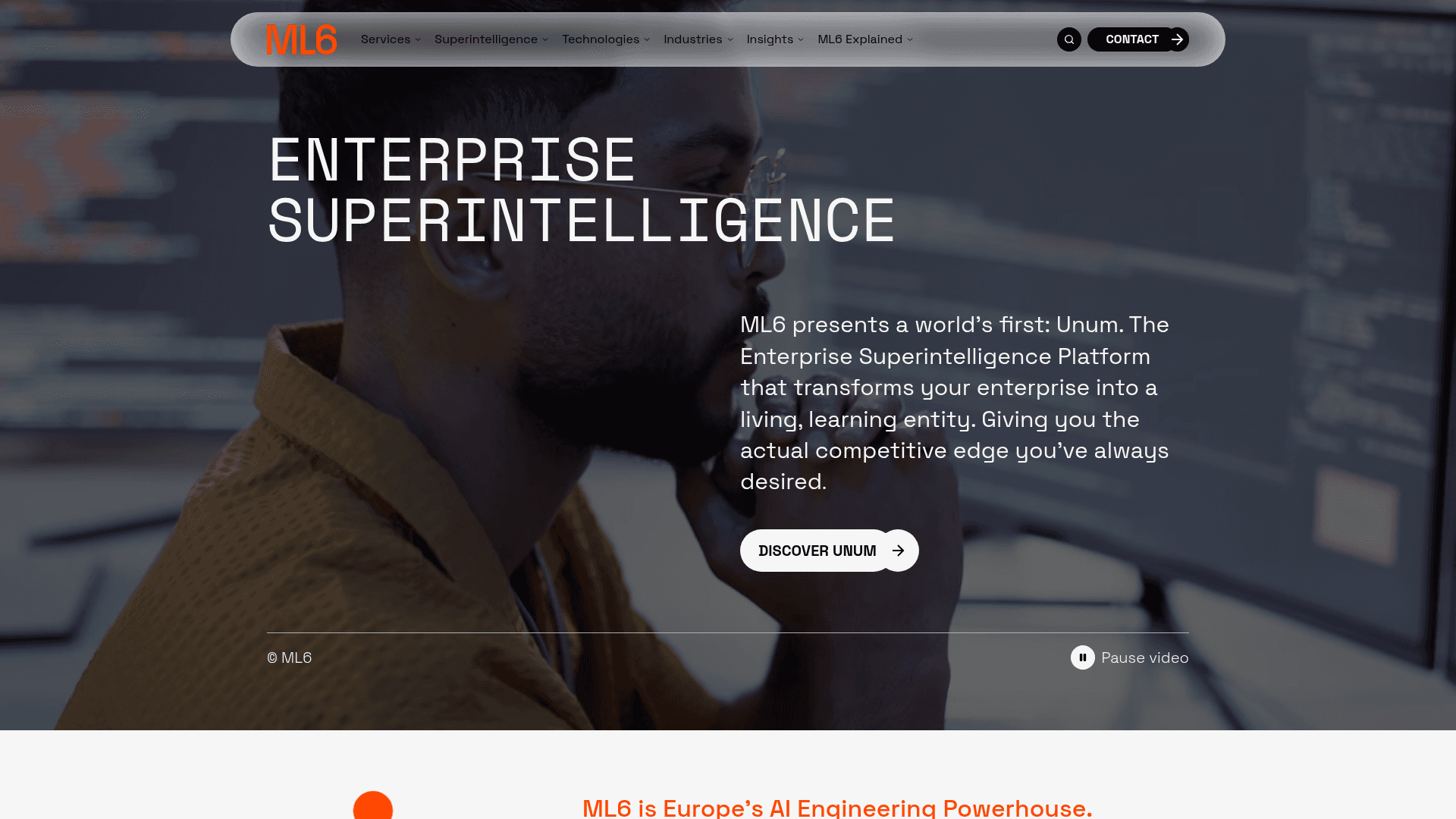 ML6 website screenshot