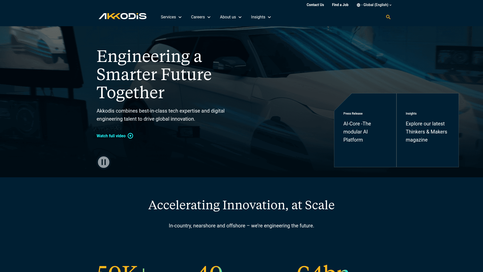 Modis website screenshot
