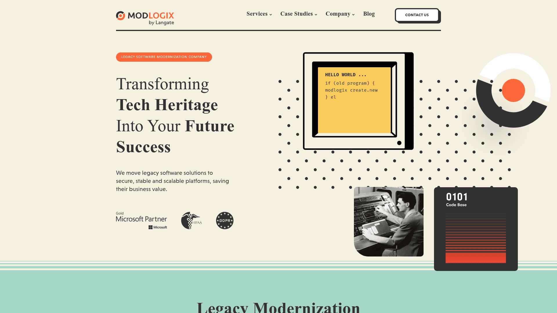 ModLogix website screenshot