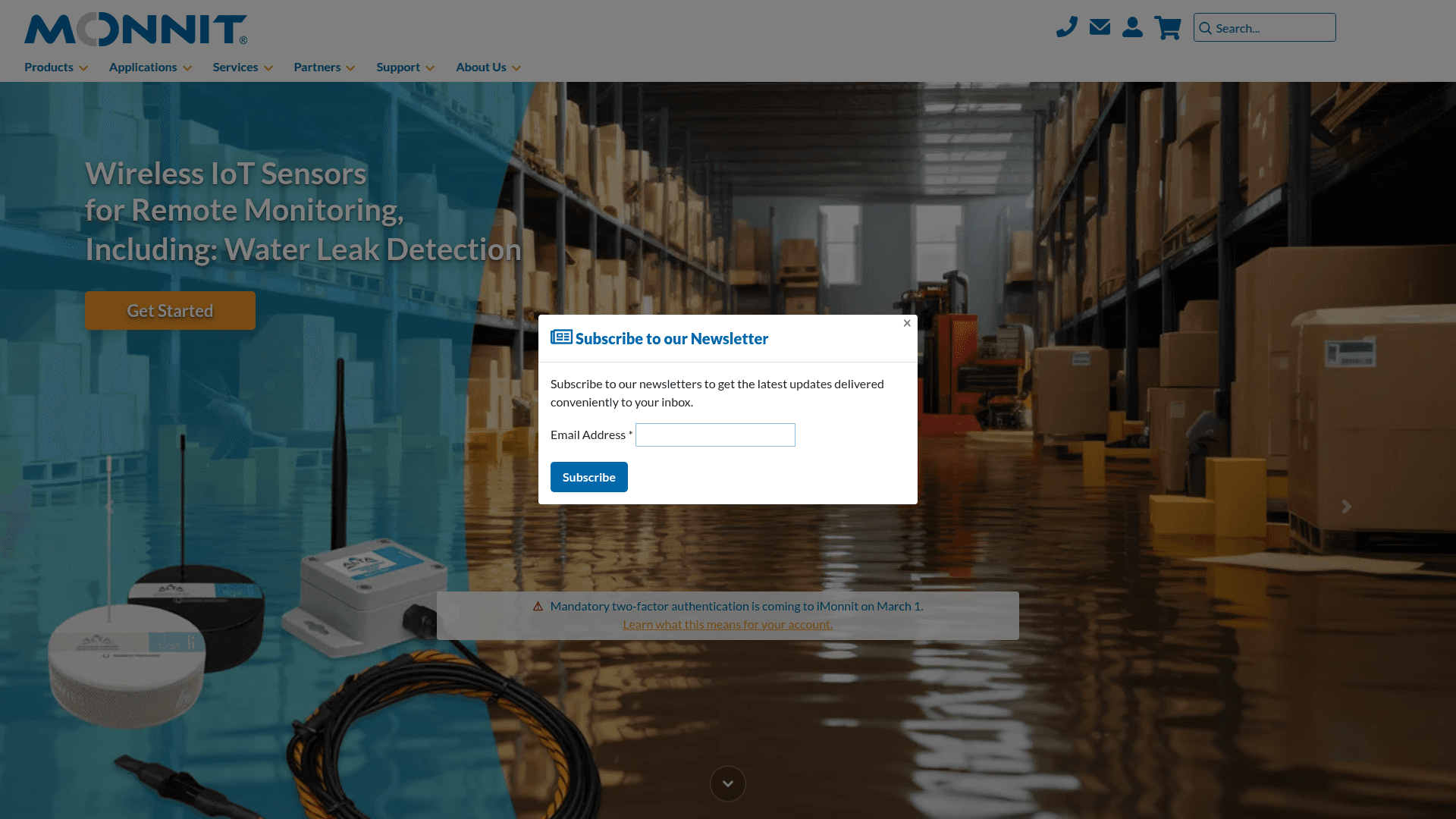 Monnit website screenshot