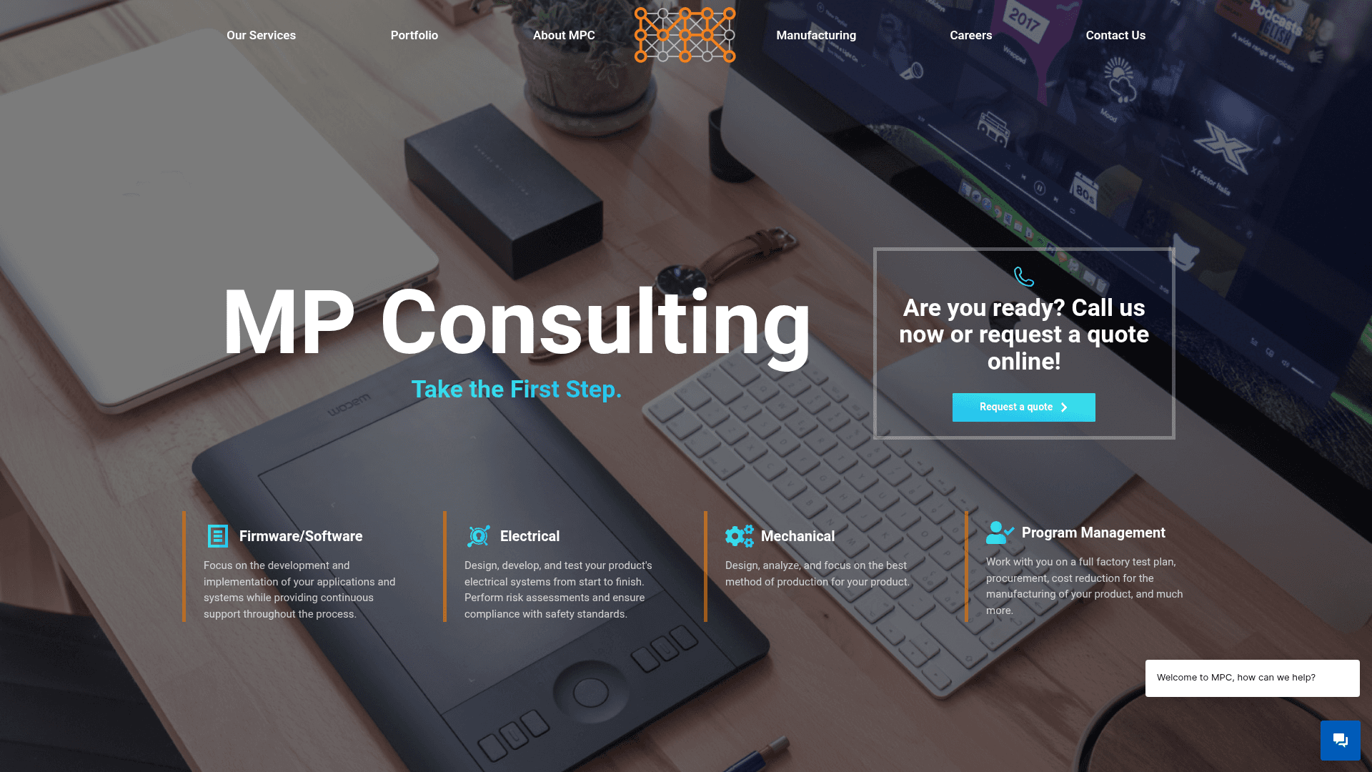 MP Consulting website screenshot