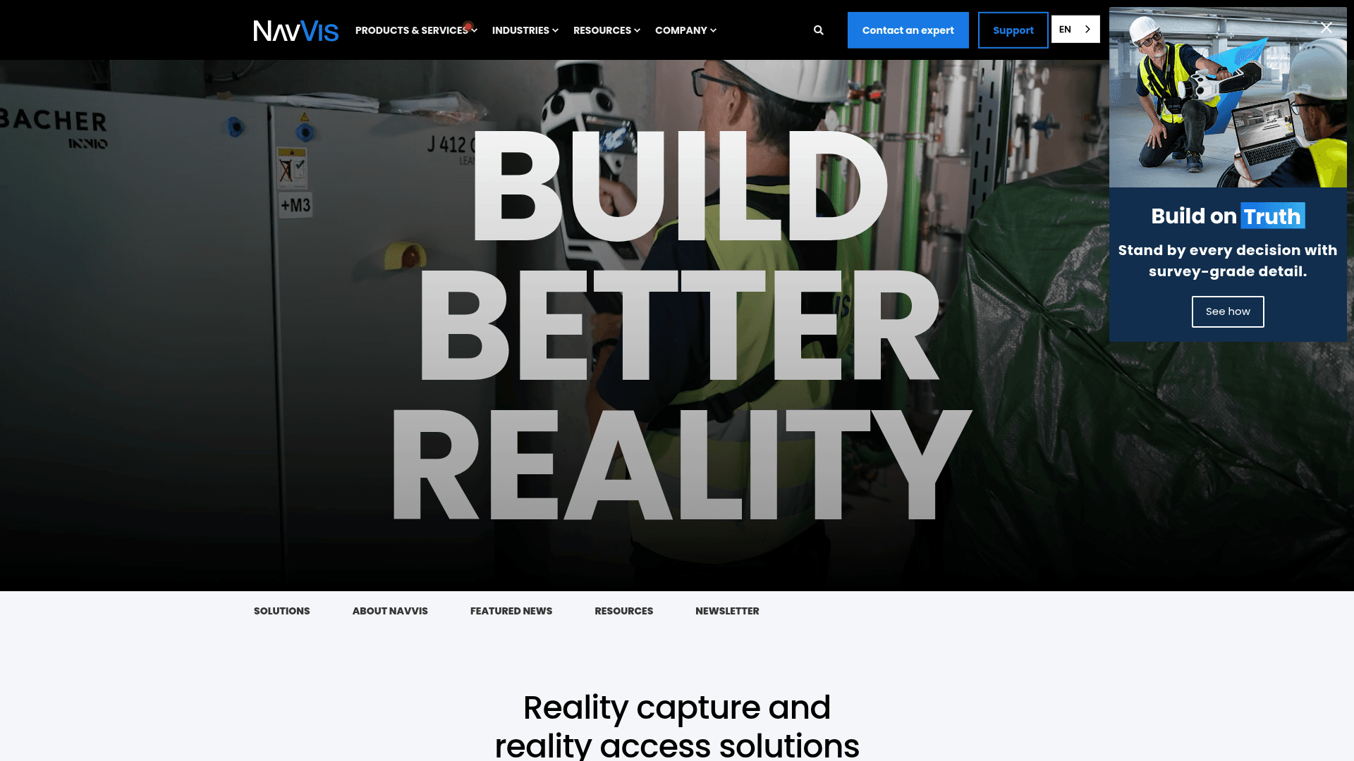 NavVis website screenshot