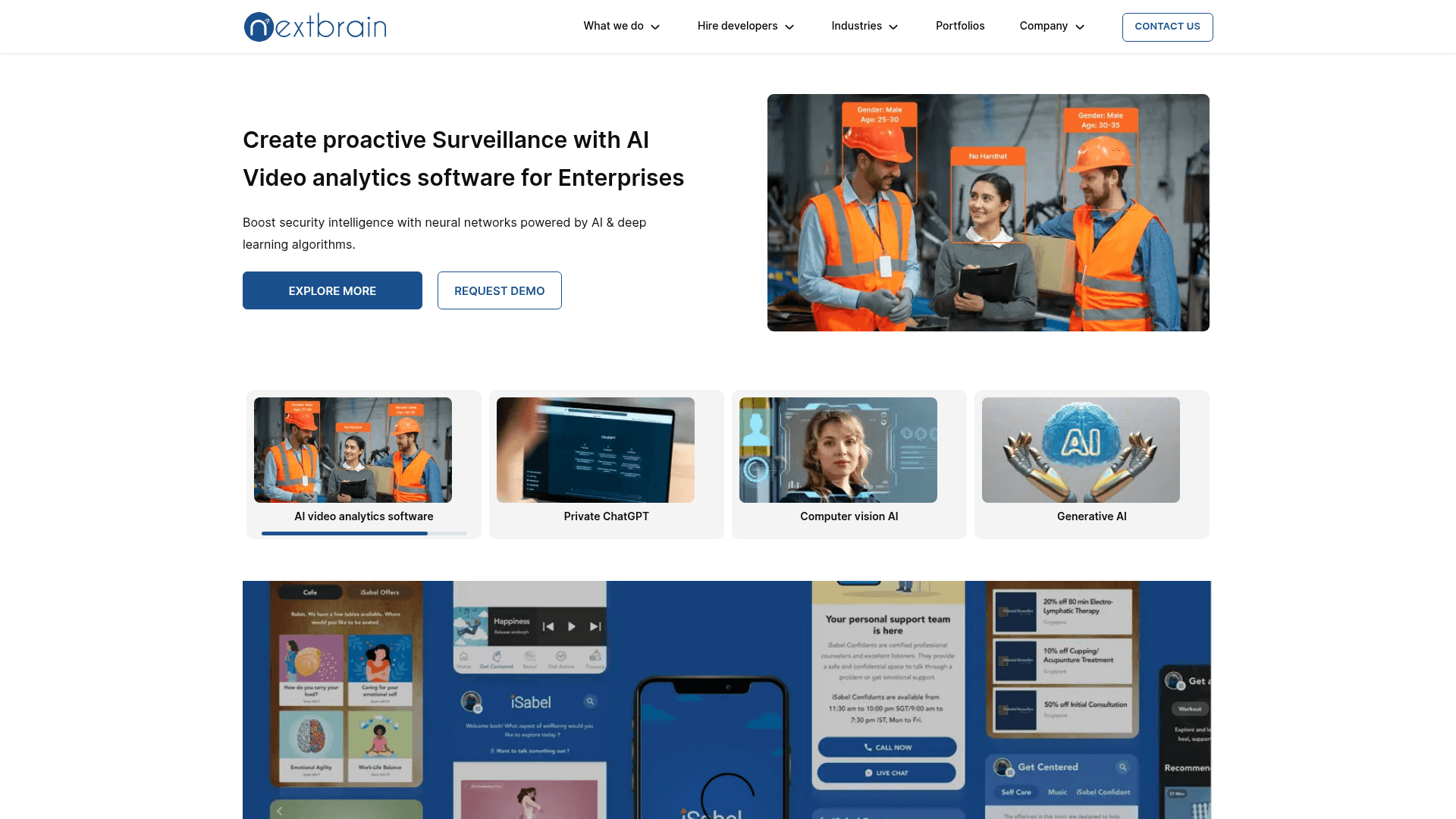 Nextbrain website screenshot