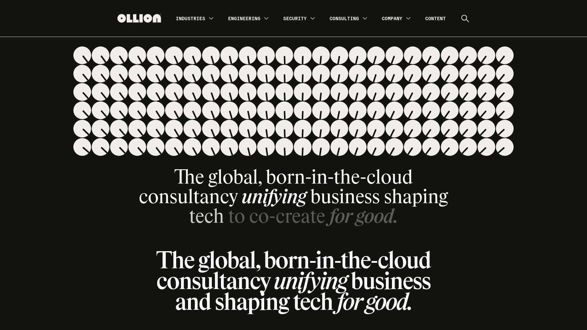 Ollion website screenshot