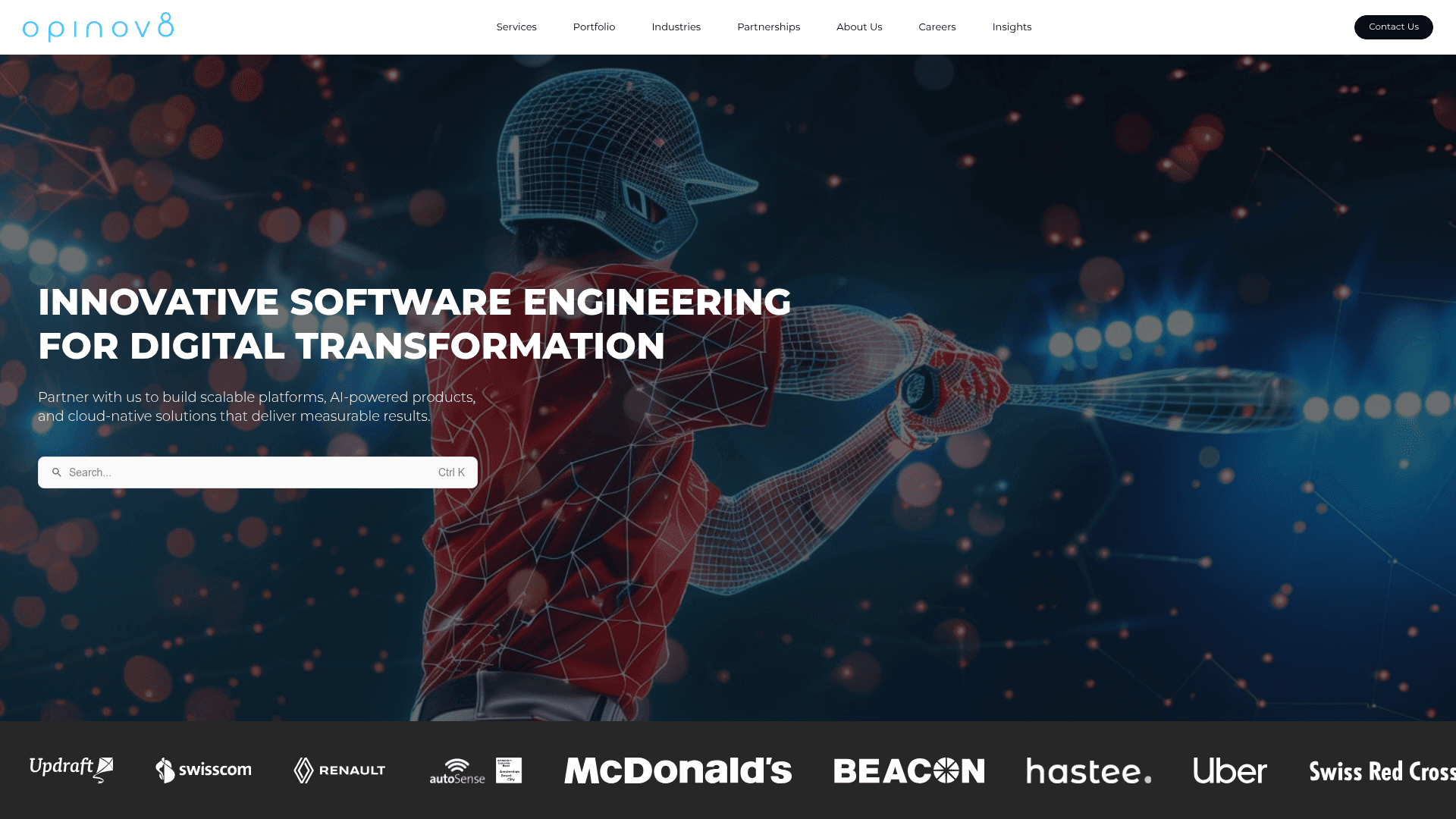Opinov8 website screenshot