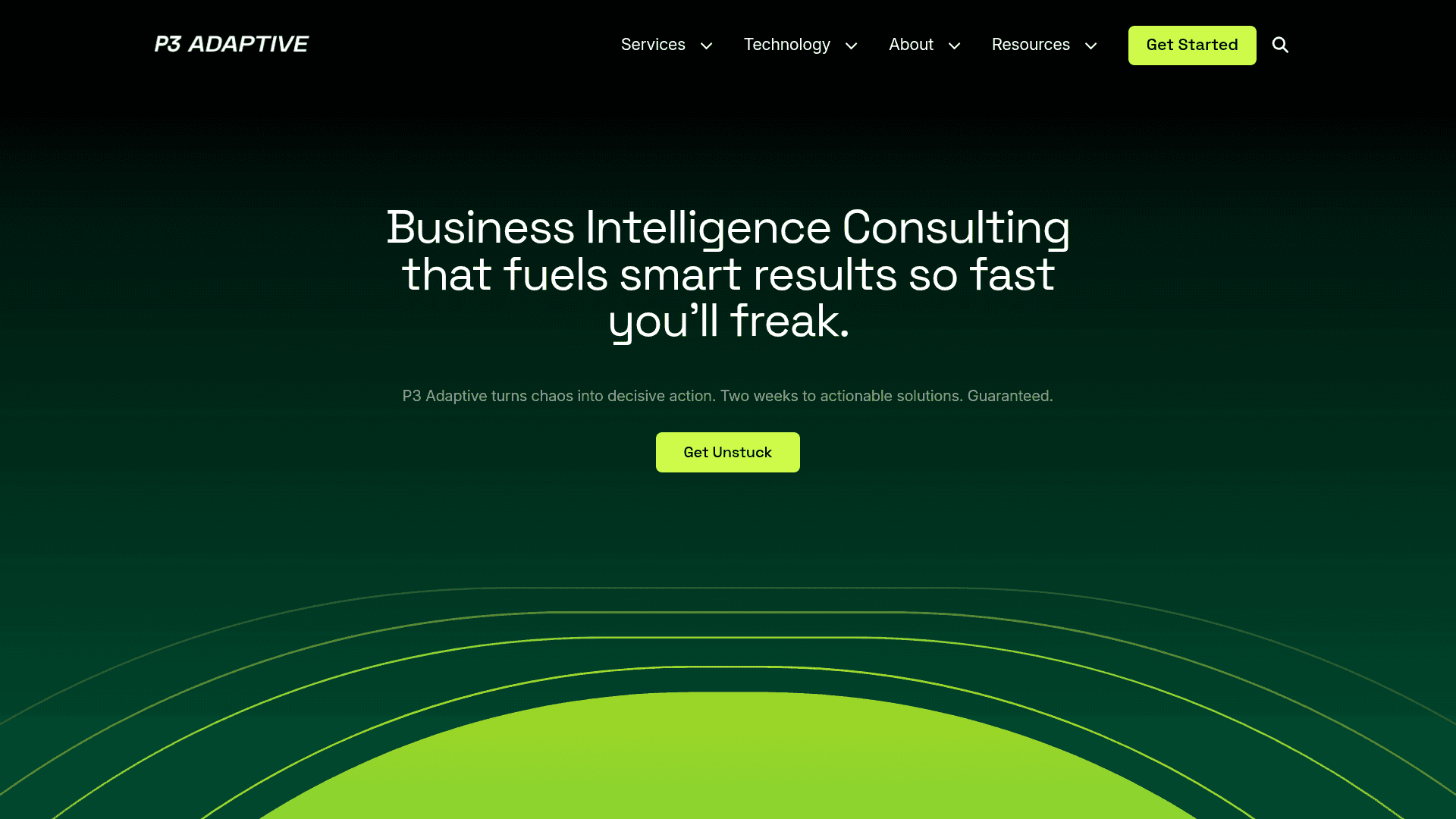 P3 Adaptive website screenshot