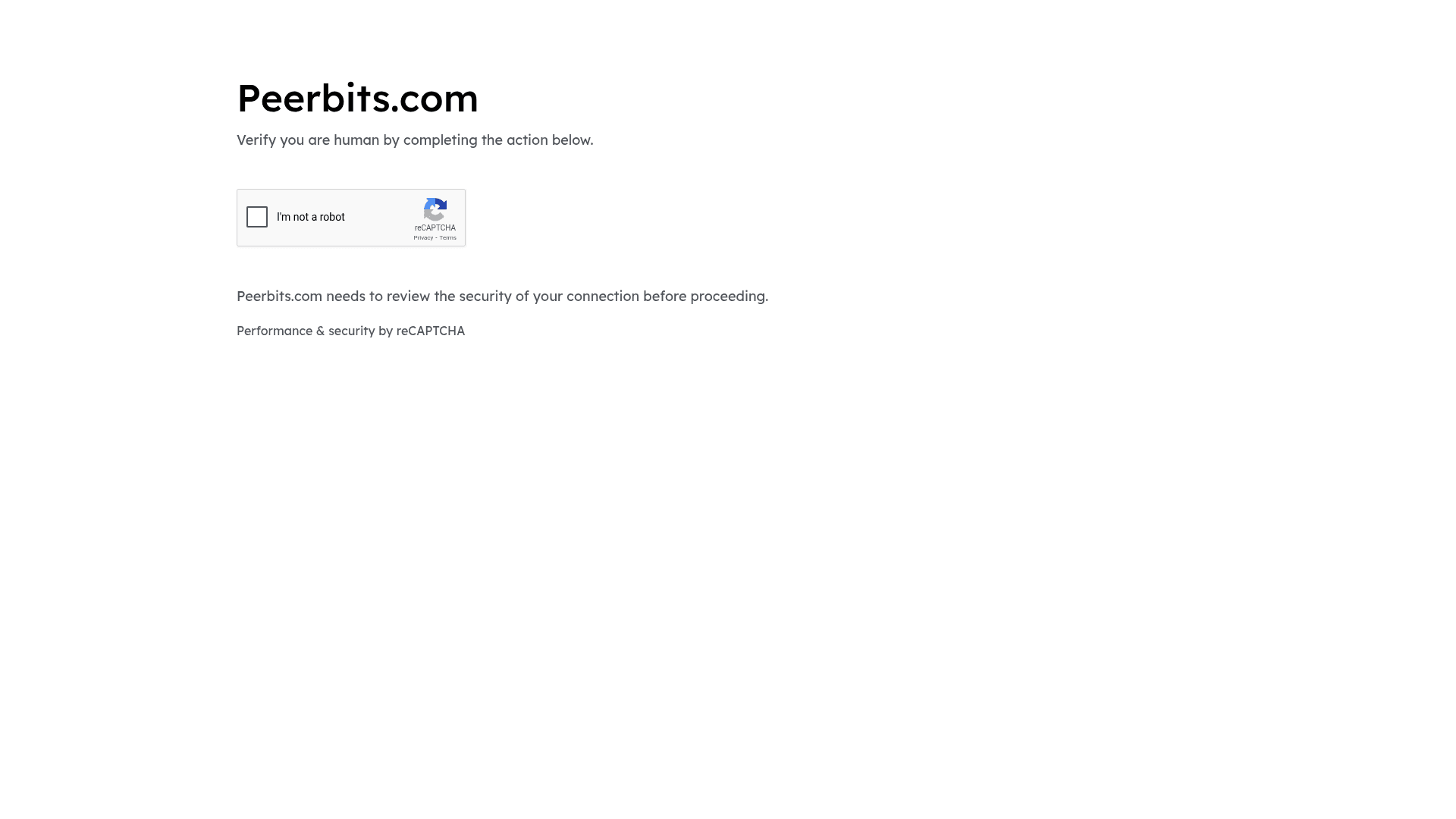 Peerbits website screenshot