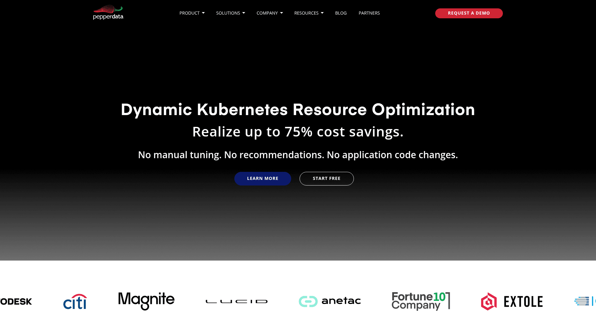 Pepperdata website screenshot
