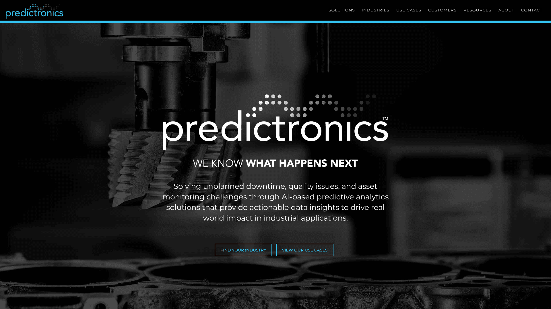 Predictronics website screenshot