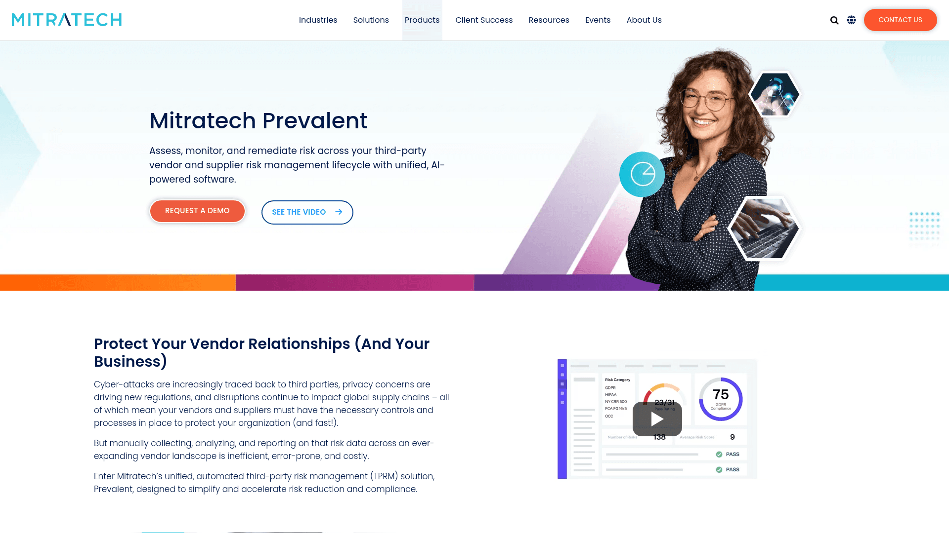 Prevalent website screenshot