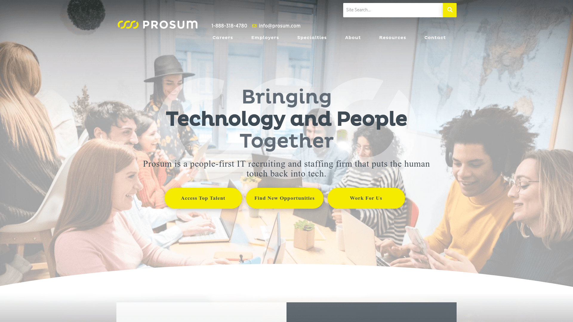 Prosum website screenshot