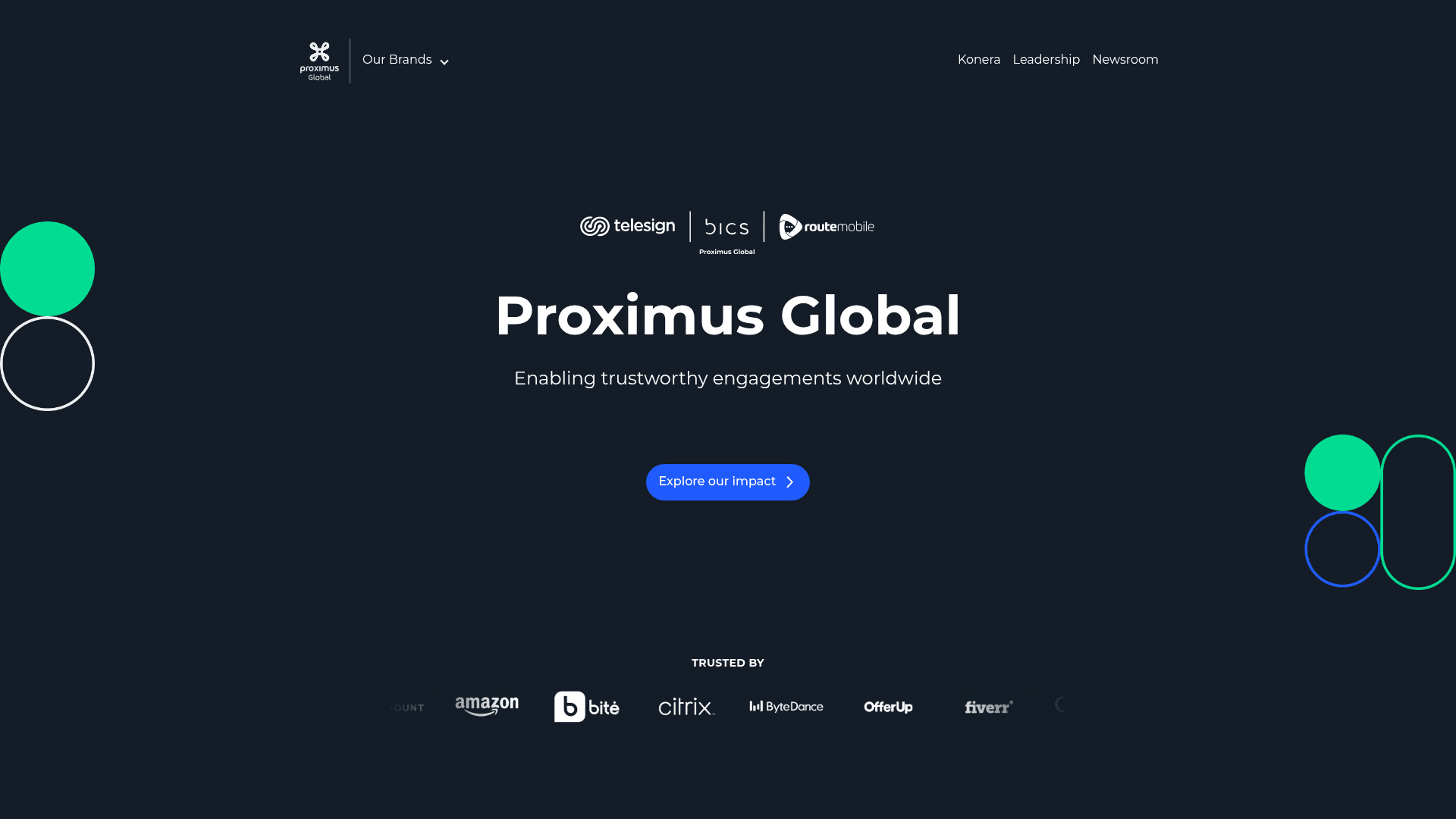 Proximus Global website screenshot