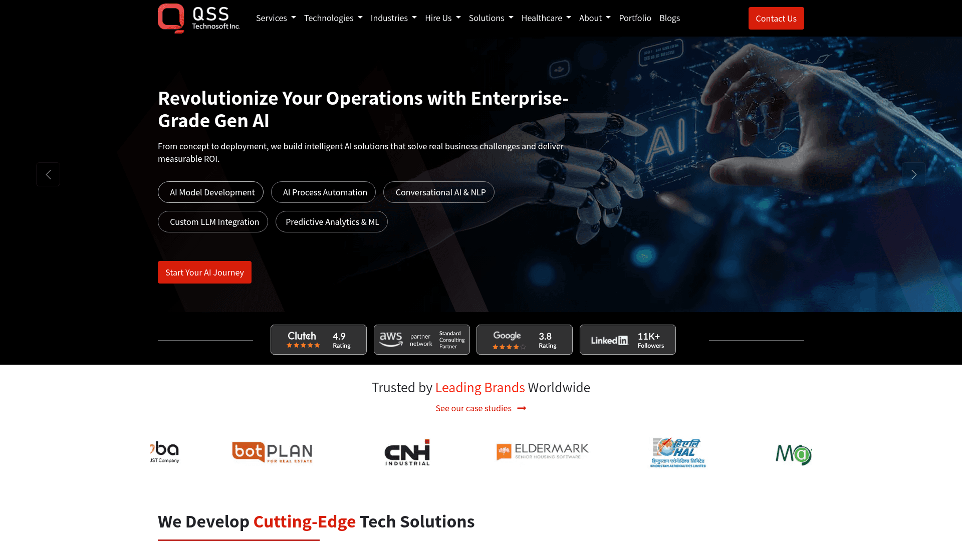 QSS Technosoft website screenshot