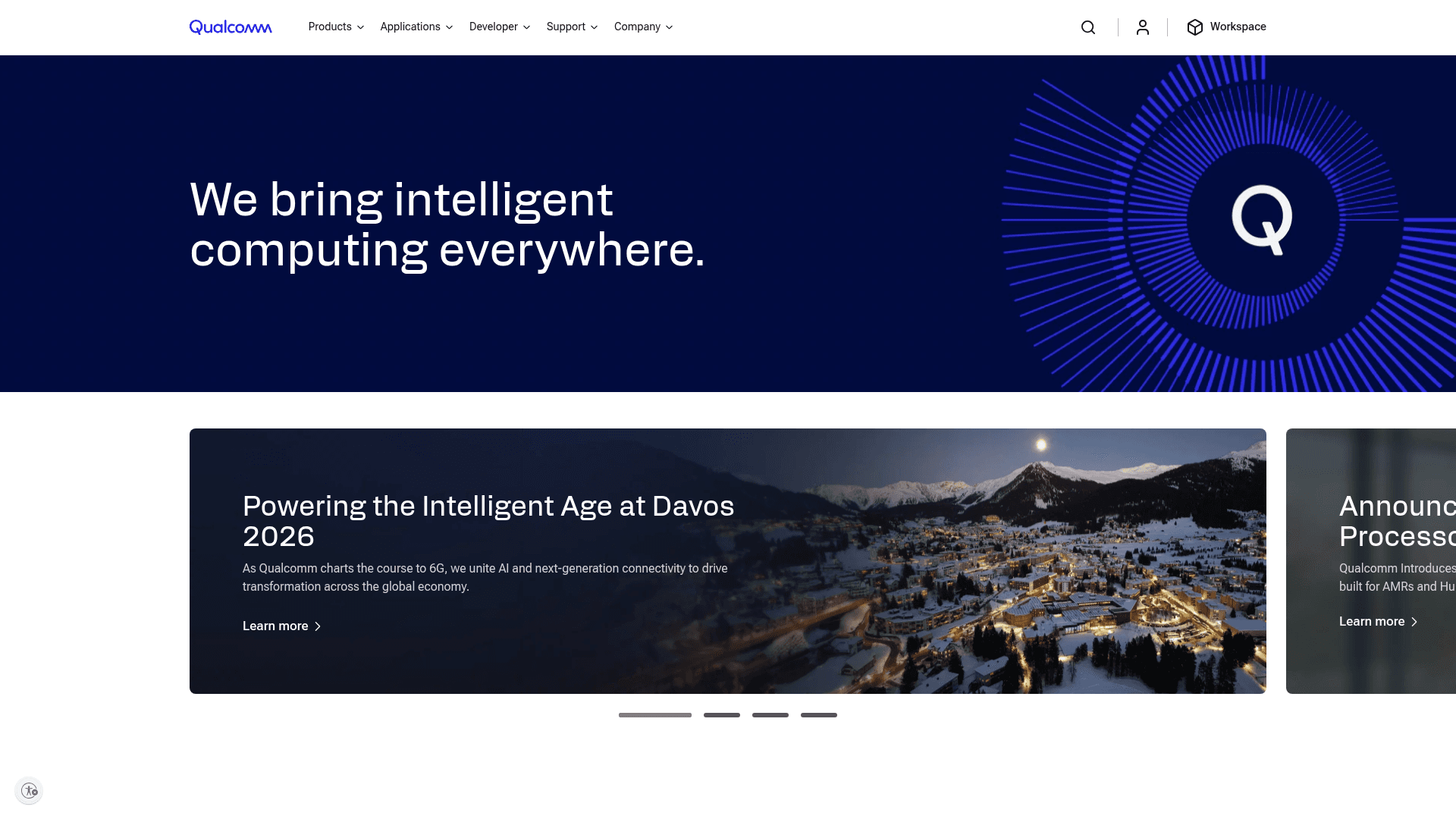 Qualcomm website screenshot