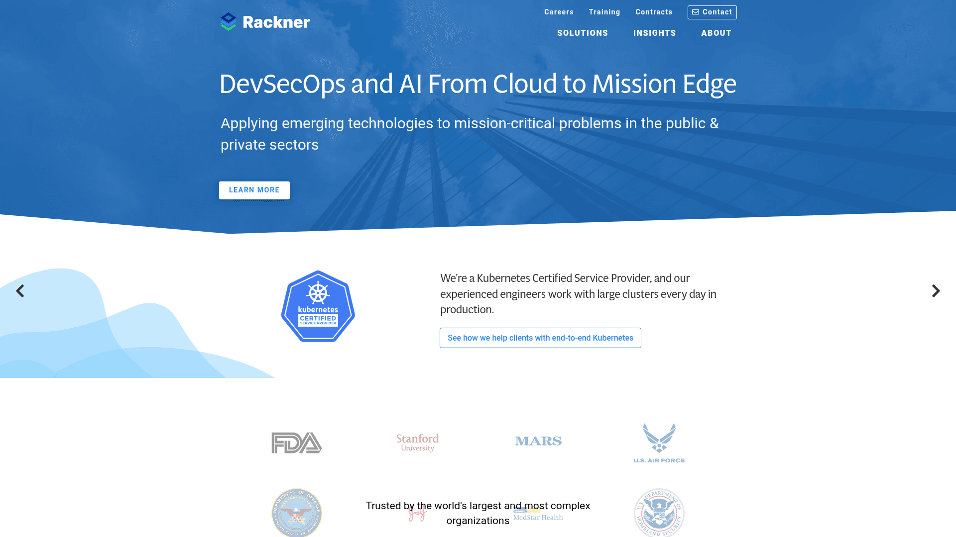 Rackner website screenshot