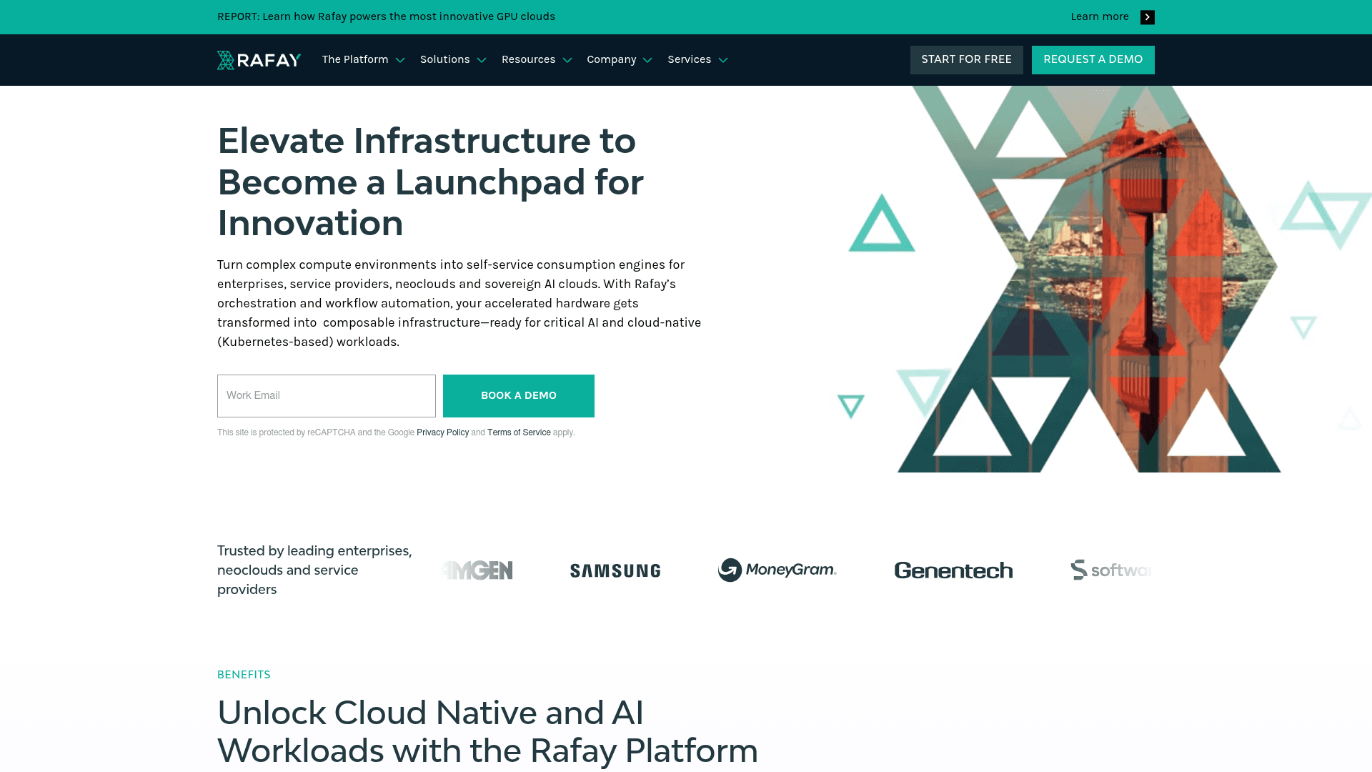 Rafay website screenshot