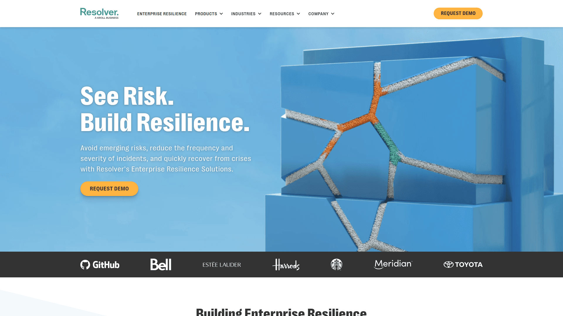 Resolver Inc. website screenshot