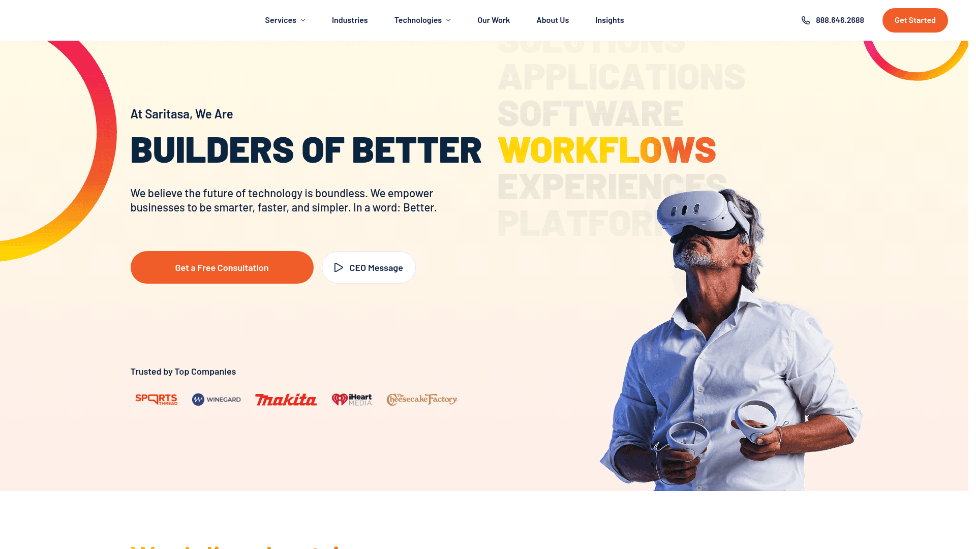 Saritasa website screenshot