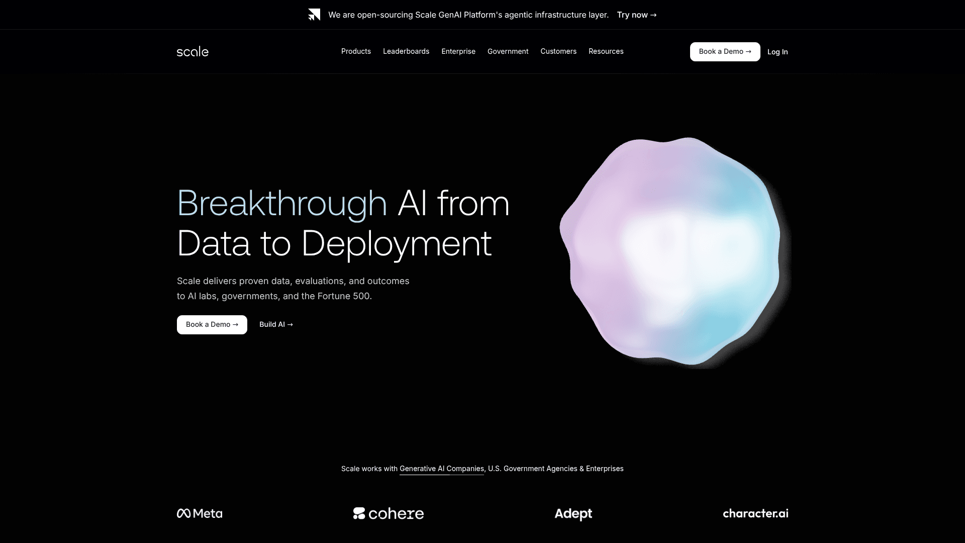 Scale AI website screenshot