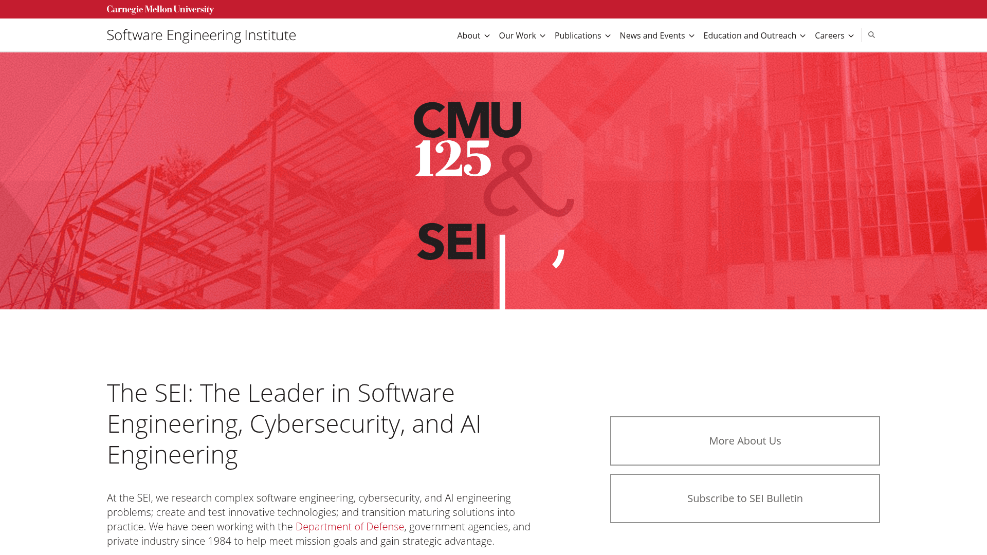 SEI website screenshot