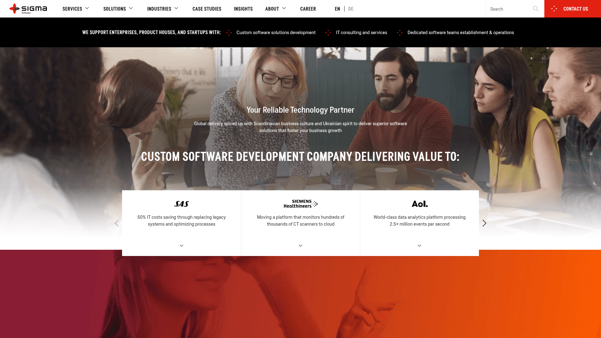 Sigma Software website screenshot