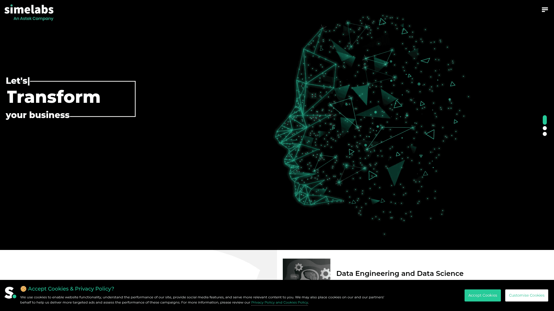 Simelabs website screenshot