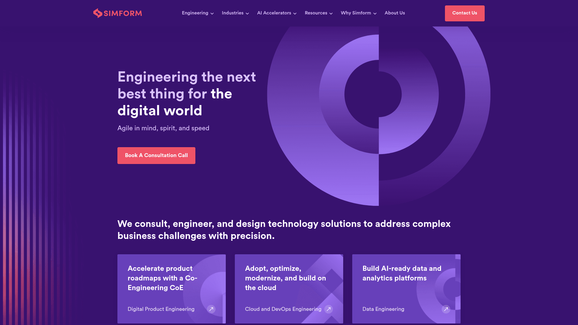 Simform website screenshot