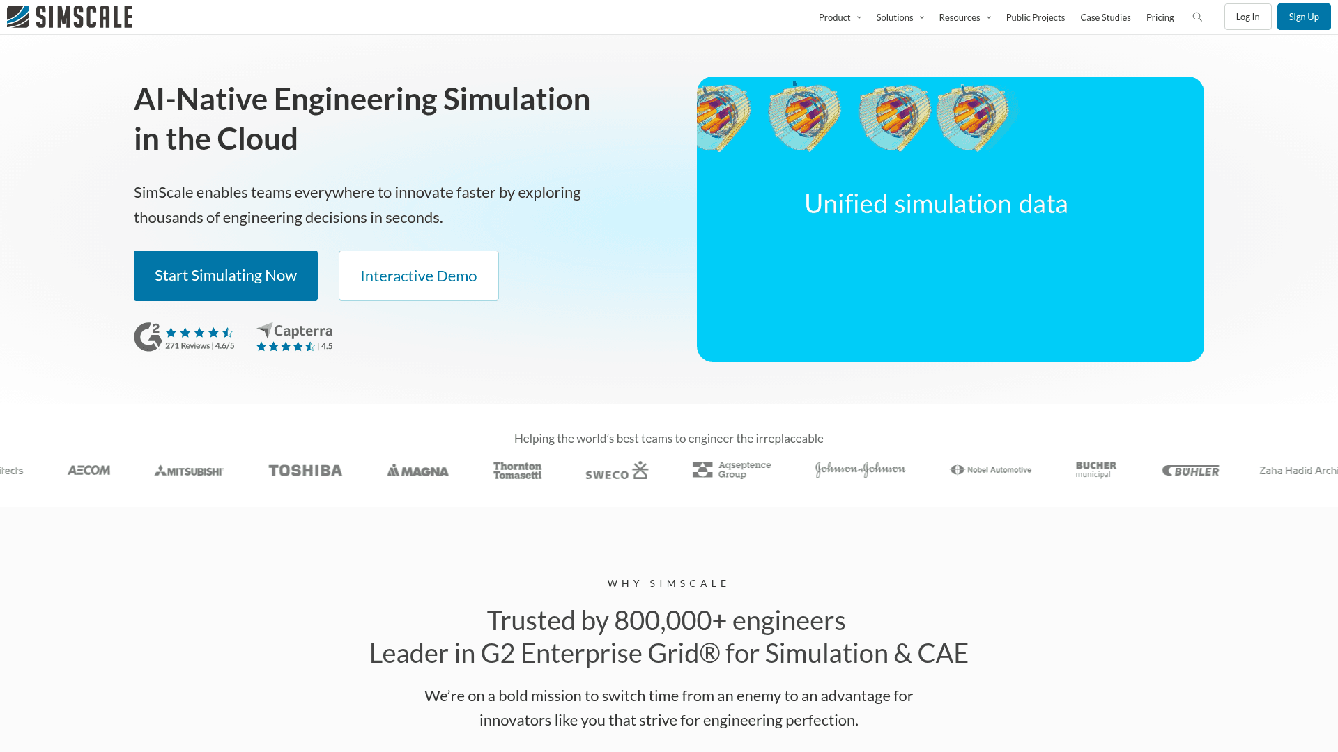 SimScale website screenshot