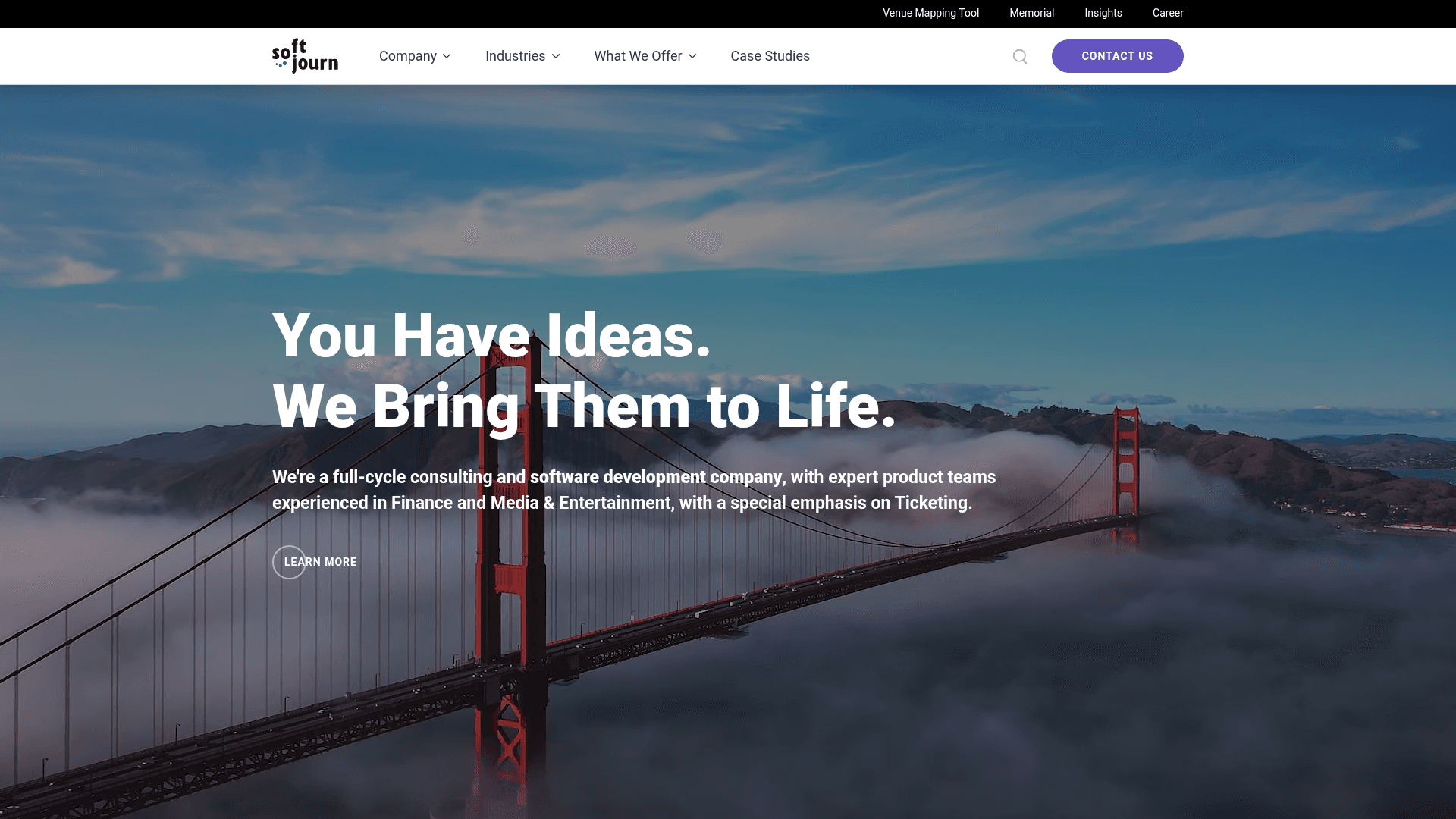 Softjourn website screenshot