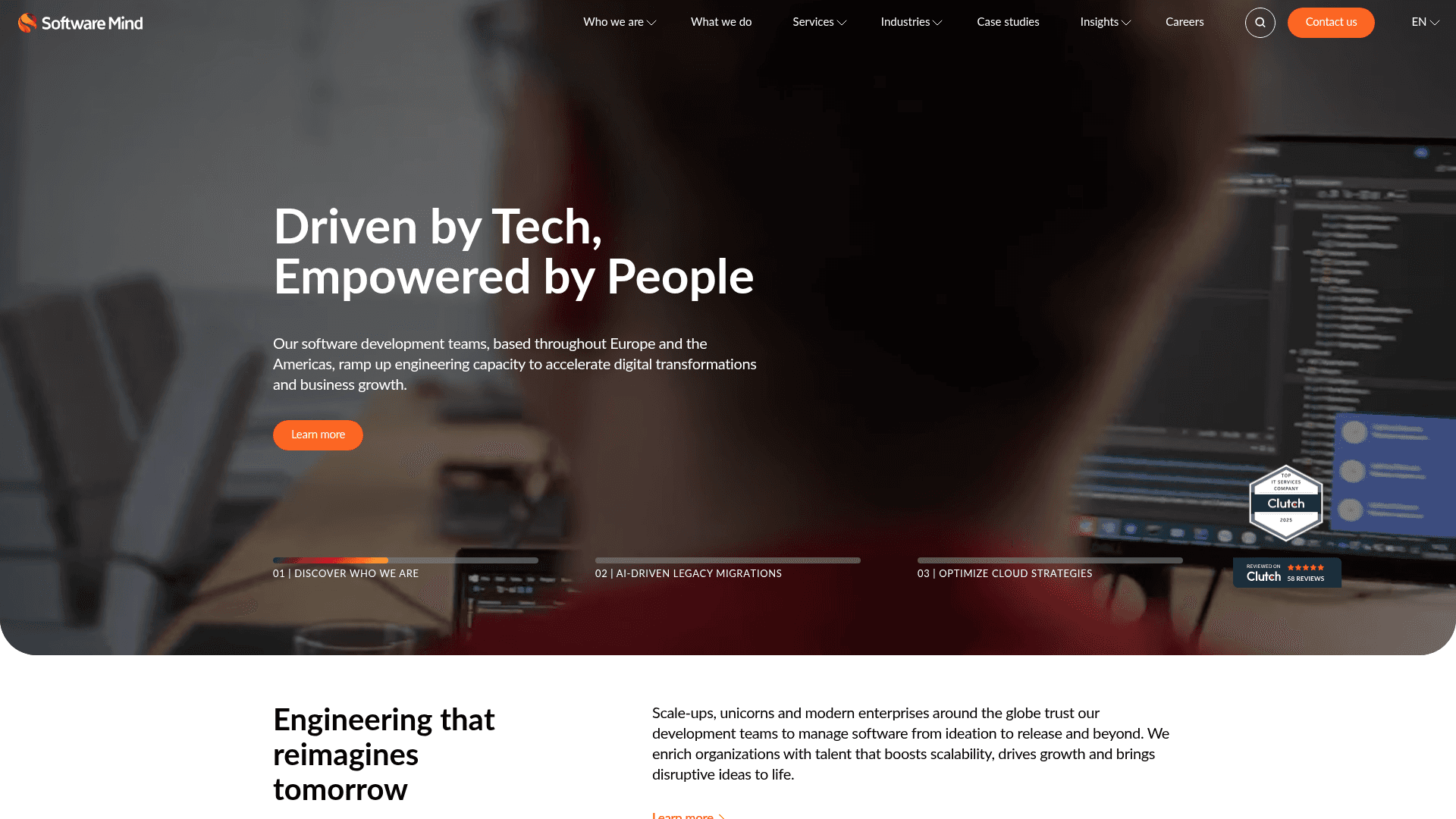 Software Mind website screenshot