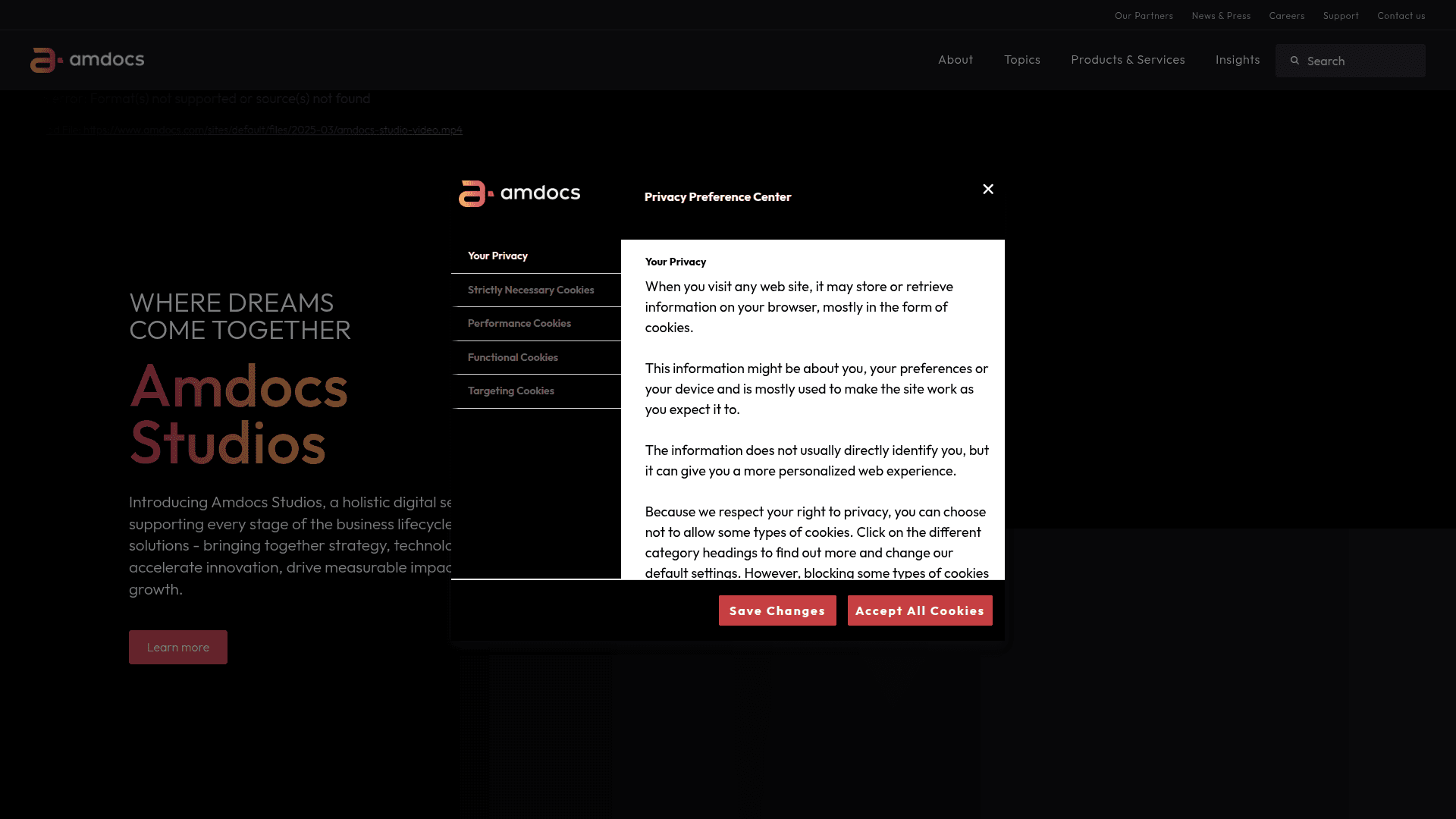 Sourced Group website screenshot