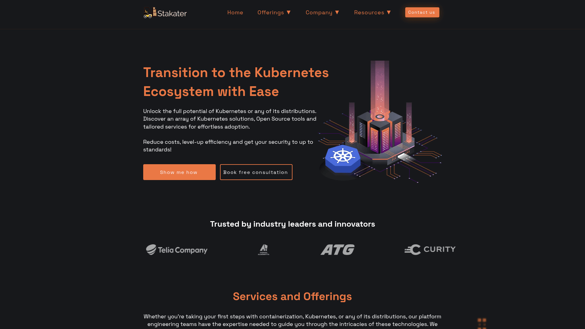 Stakater website screenshot