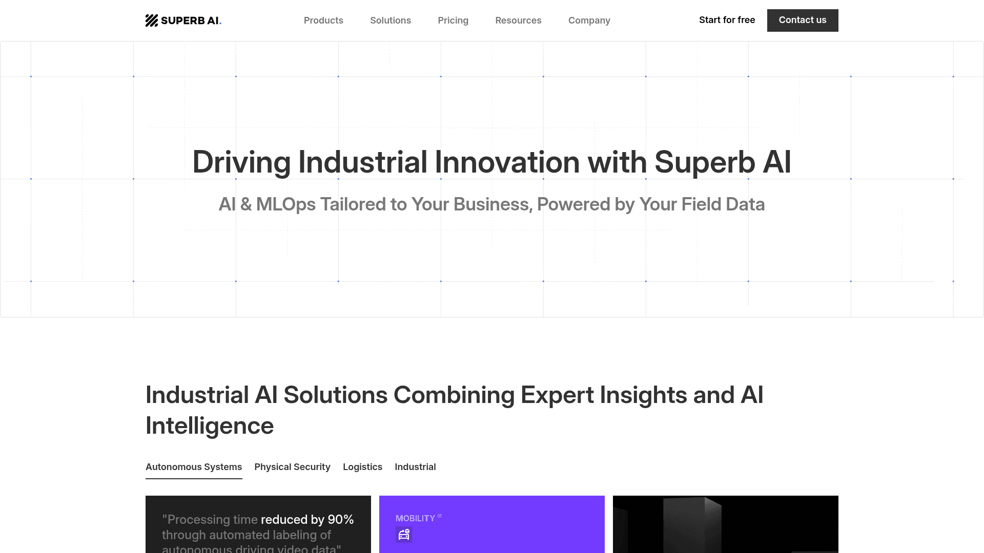Superb AI website screenshot