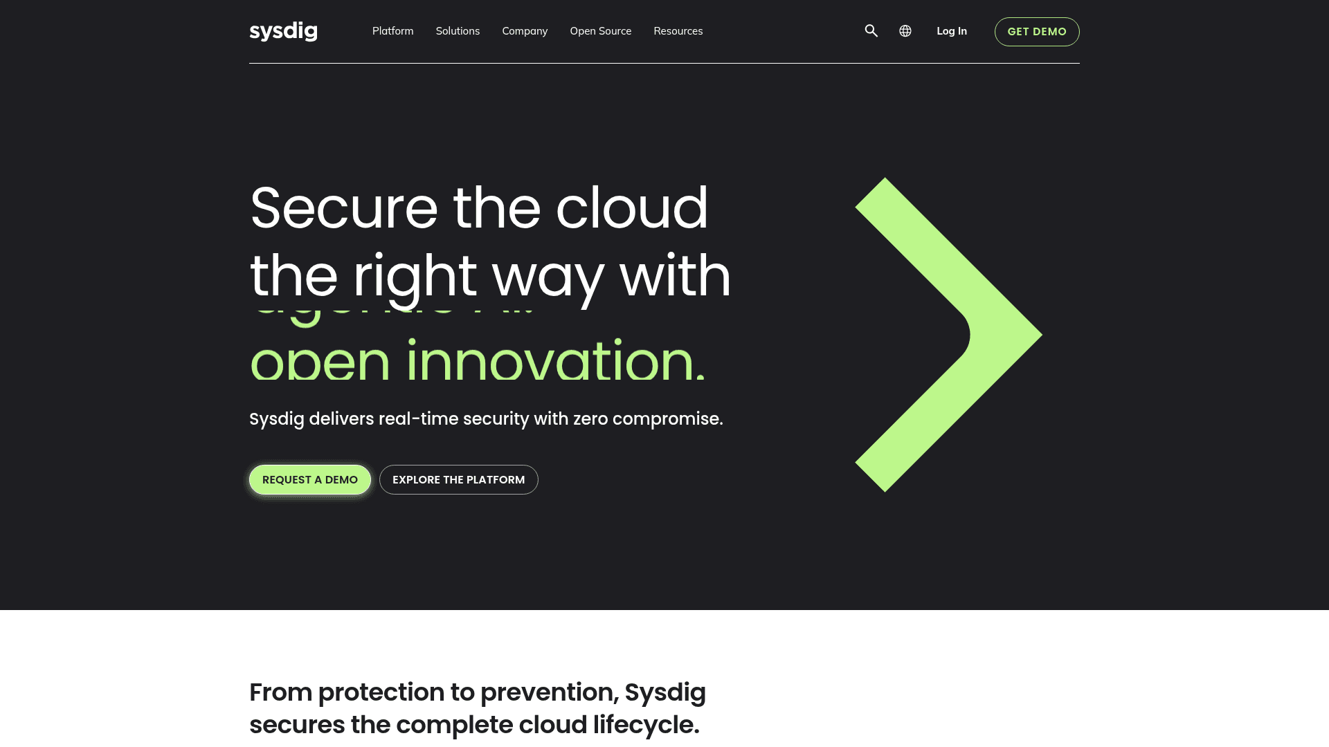 Sysdig website screenshot