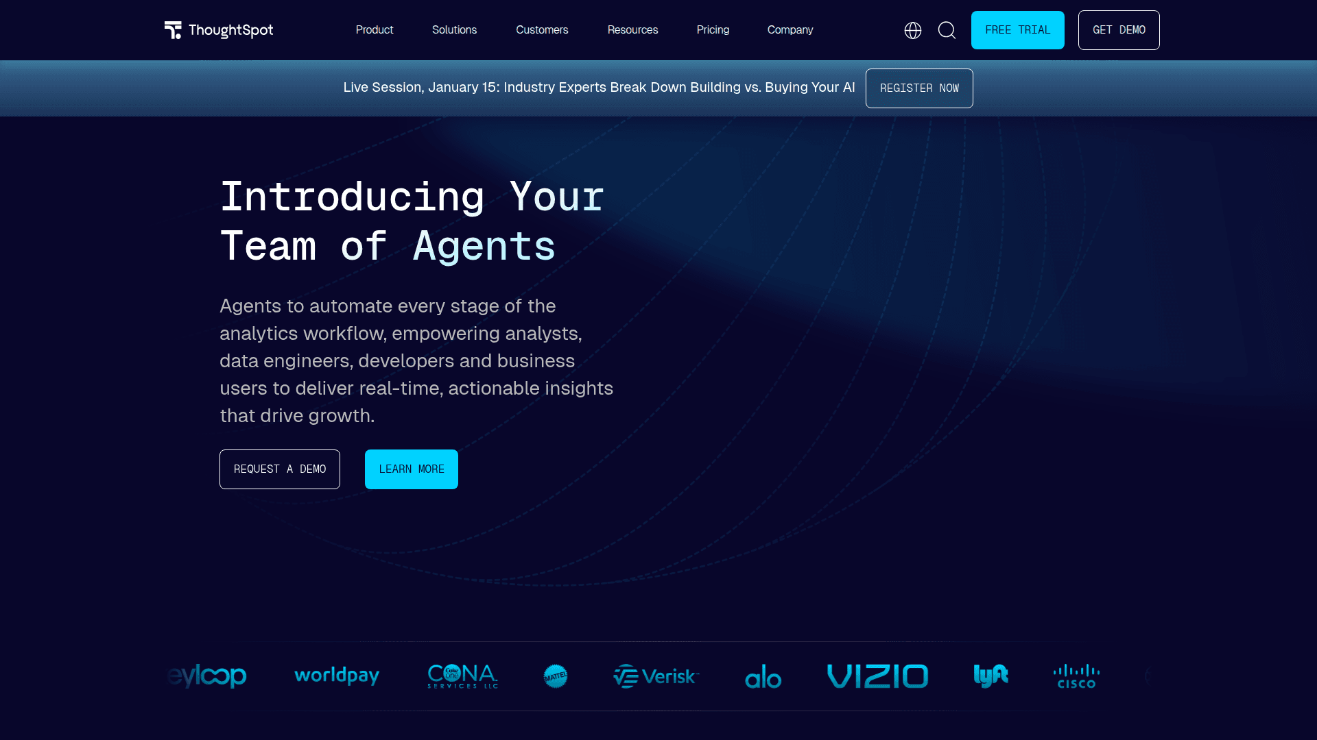 ThoughtSpot website screenshot