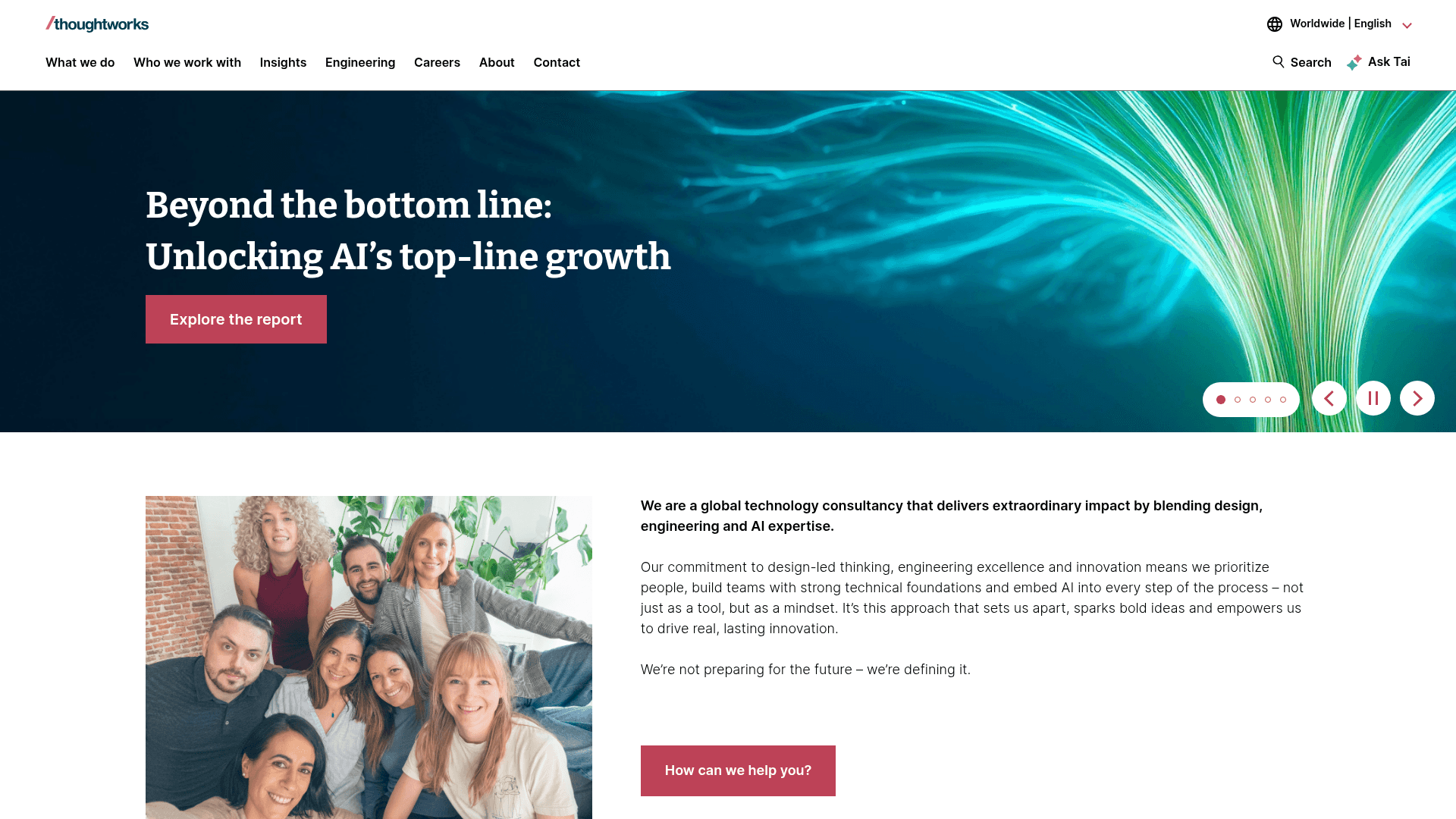 Thoughtworks website screenshot