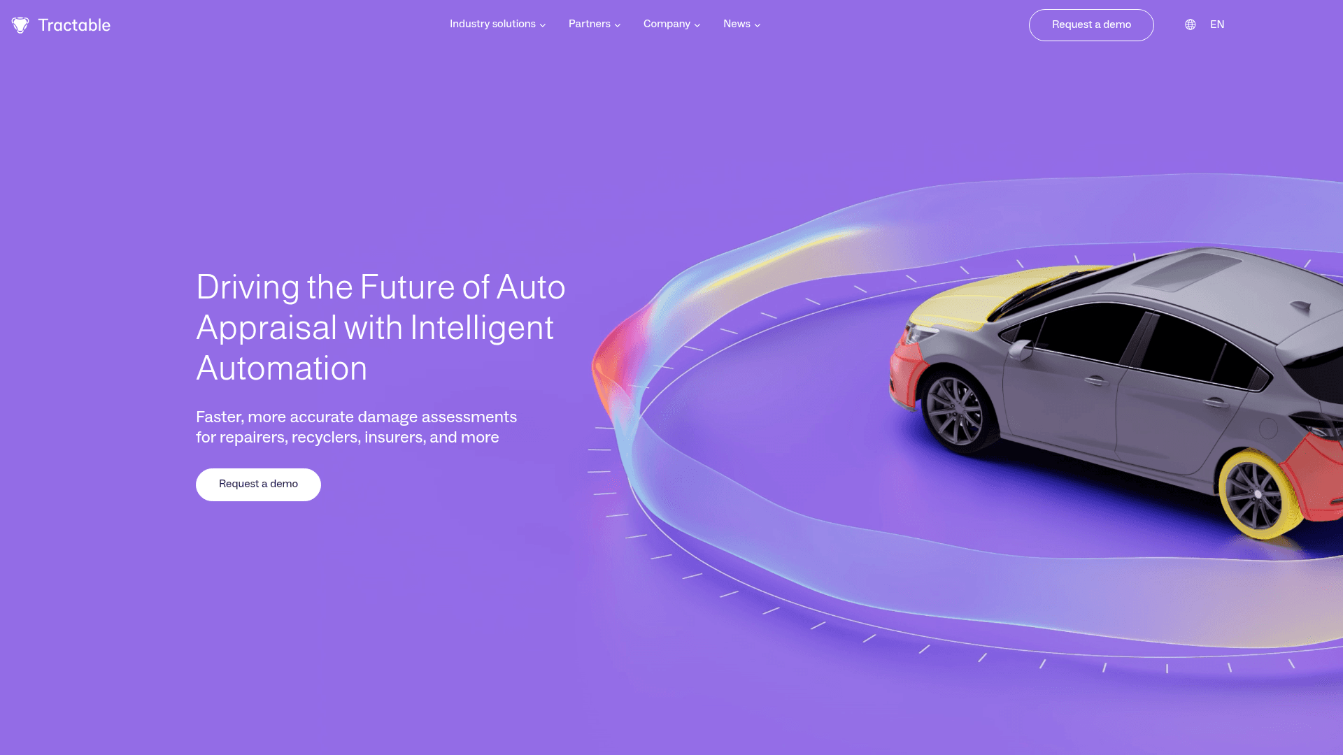 Tractable website screenshot