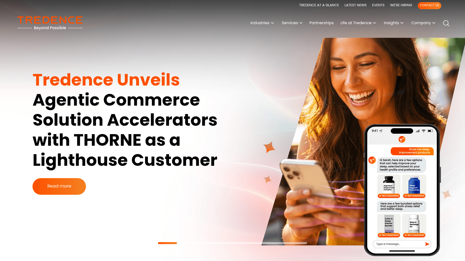 Tredence website screenshot