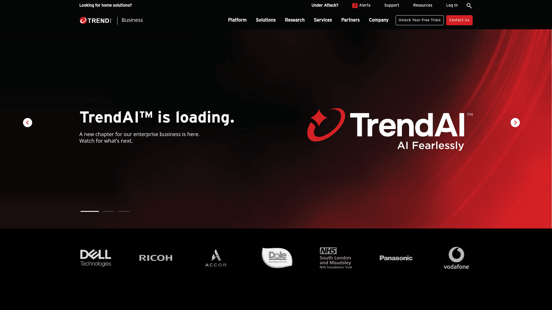 Trend Micro website screenshot