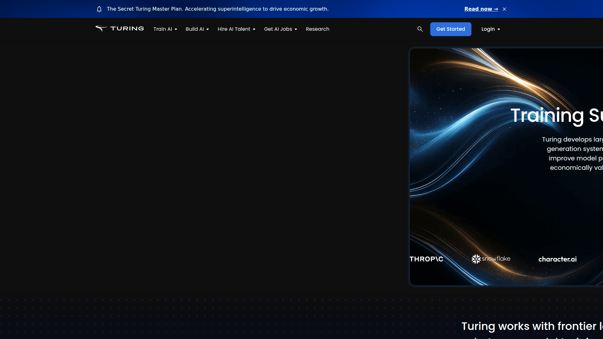 Turing website screenshot